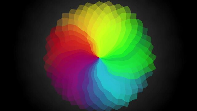 Color spectrum. Illustration of a printed color wheel in gradations. Theory of color gradations in a circle.