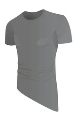 Grey  irregular dimensions   t shirt. vector illustration