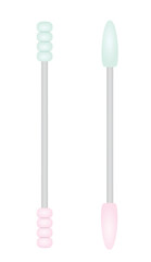 White cotton swabs. vector illustration