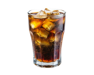 glass of coke isolated on white background. PNG