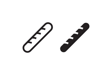 Obraz premium Baguette Bread Icon in Outline and Solid Style Vector