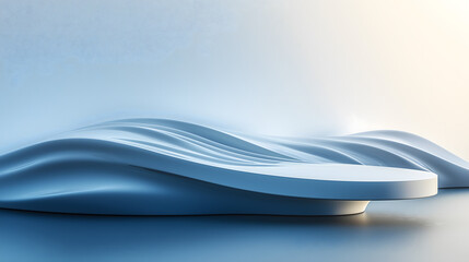 Abstract White Wave Form Design