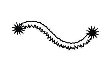  Christmas tinsel on a white background
