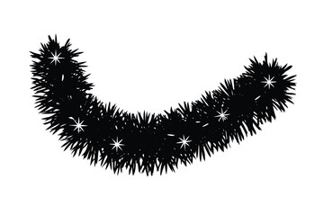 black  Christmas tinsel