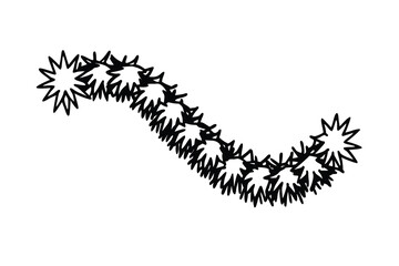 vector illustration of a  Christmas tinsel
