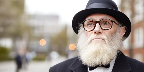 man dressed as charles darwin 
