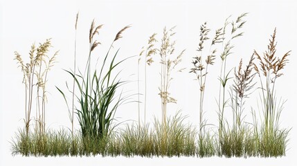 Whispering grasses sway gently a summer s meadow dream evoking tranquility in fields of gold on bright white