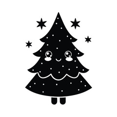 christmas tree isolated on white