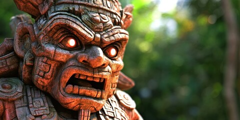 Obraz premium mayan hul'che statue