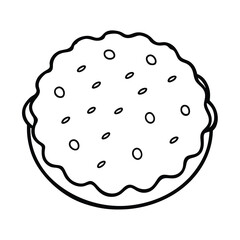 vector illustration of a cookie