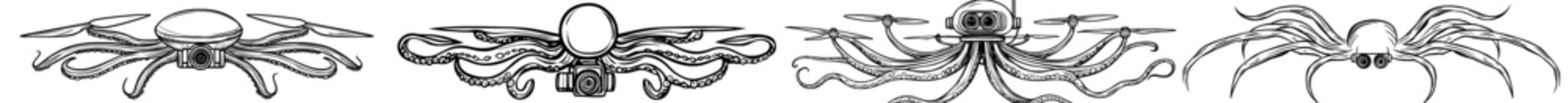 A dark, streamlined drone shape embodies the cutting-edge advancements in aerial tech for diverse uses