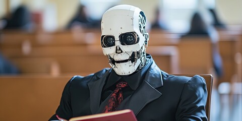 robot dressed as martin luther 