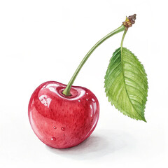 cherry on a white background