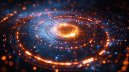 Obraz premium Abstract Cosmic Vortex: A Symphony of Light and Energy