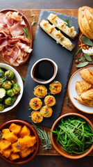 Halloween family feast with assorted dishes and seasonal decor for celebration and dining inspiration