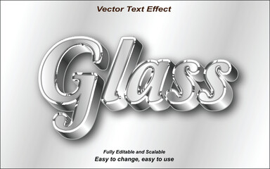 Glass vector text effect black silver color combination, easily editable and usable.