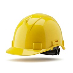Fototapeta premium yellow helmet isolated on white