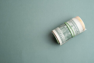 Close-up of dollars banknotes. Various money in the background. The concept of finance, business,...