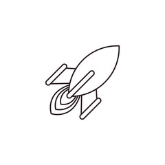 rocket space ship space vector symbol sign illustration success icon emoji