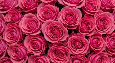 Naklejka premium Close-up of Pink Roses Blossoming Fresh Flower Arrangement