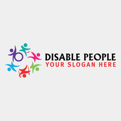 disable people logo design vector
