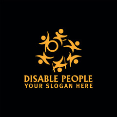 disable people logo design vector