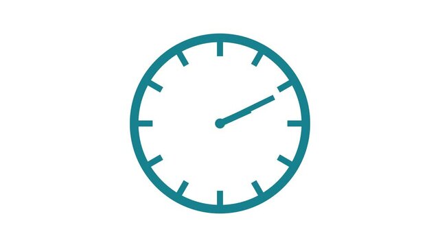 Clock Animation for Deadline or Time Passing, Analog Clock Counting Down to Deadline, Countdown Timer Concept with Analog Clock