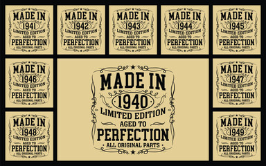 Vintage 1940 aged to perfection