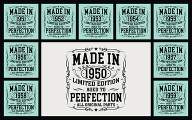 Vintage 1950 aged to perfection