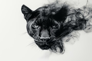 Obraz premium artistic panther archetype, symbol of mystery and protection
