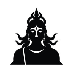 Hindu Goddess Kali Black Silhouette