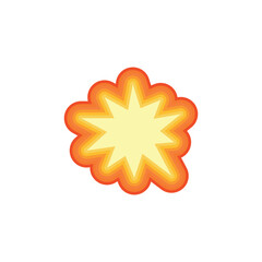explosion emoji vector collision star burst bang crash illustration symbol sign icon