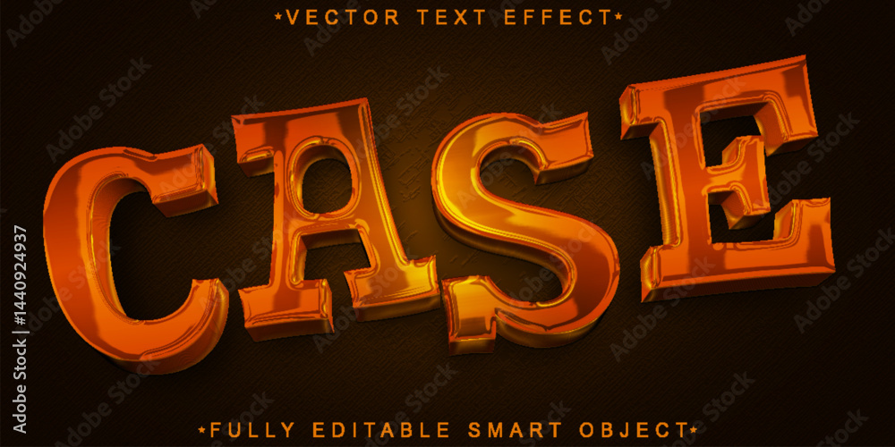 Poster case vector fully editable smart object text effect