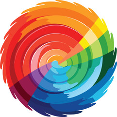 Vibrant Multicolored Spiral Design Representing Energy and Creativity

