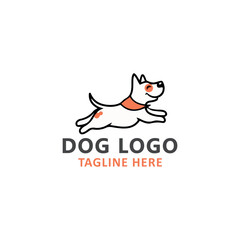 dog training grooming paw logo design vector