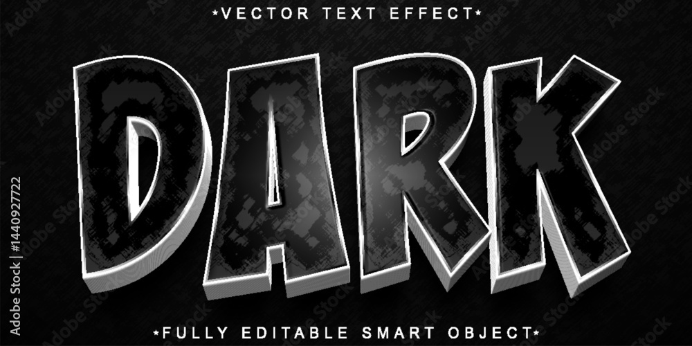 Poster Dark Vector Fully Editable Smart Object Text Effect