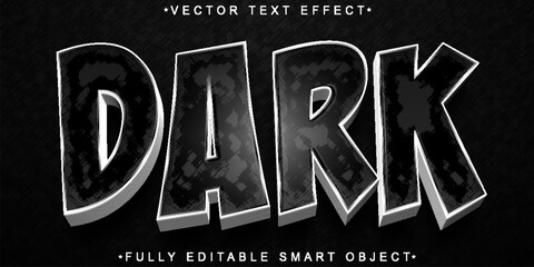 Dark Vector Fully Editable Smart Object Text Effect