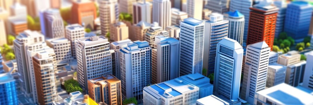 3d animation cape town south africa downtown skyline -