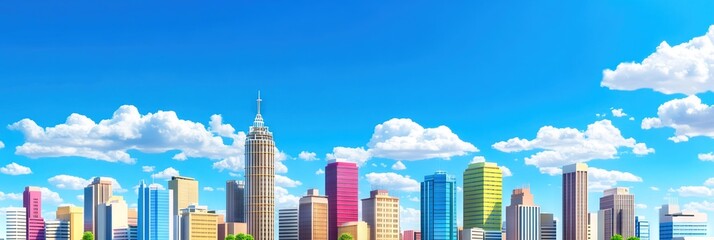 Fototapeta premium 3d animation nairobi kenya downtown skyline