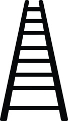 wooden ladder on white background