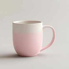 Pink ombre ceramic mug. (1)