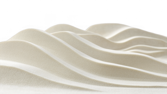 Subtle curves and sand-like texture create an abstract landscape background, offering depth and visual interest for use in graphics, on a transparent background, PNG image, PNG file.