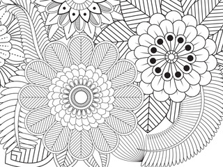 PrintFlowers Coloring Pages For Adules
