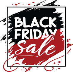 Exciting Black Friday Sale Advertisement With Bold Stylish Typography Art

