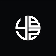 YBZ logo YBZ icon YBZ vector YBZ monogram YBZ letter YBZ minimalist YBZ triangle YBZ flat Unique modern flat abstract logo design.