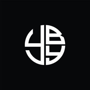 YBY logo YBY icon YBY vector YBY monogram YBY letter YBY minimalist YBY triangle YBY flat Unique modern flat abstract logo design.