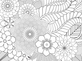 PrintFlowers Coloring Pages For Adules