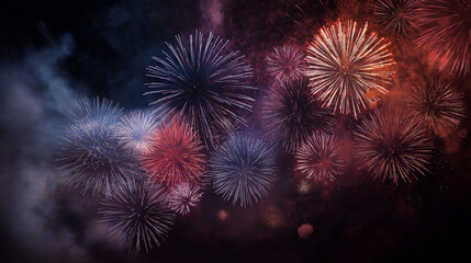 fireworks in the night sky