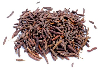 Dried long pepper or Indian long pepper