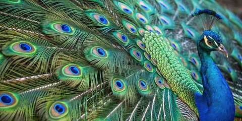 Obraz premium peacock feathers background